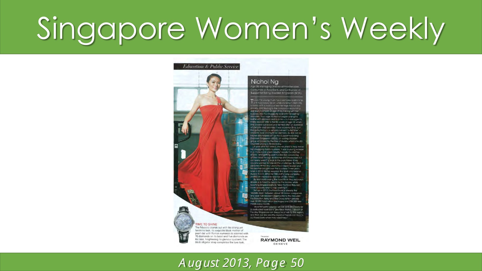 Singapore Women's Weekly August 2013
