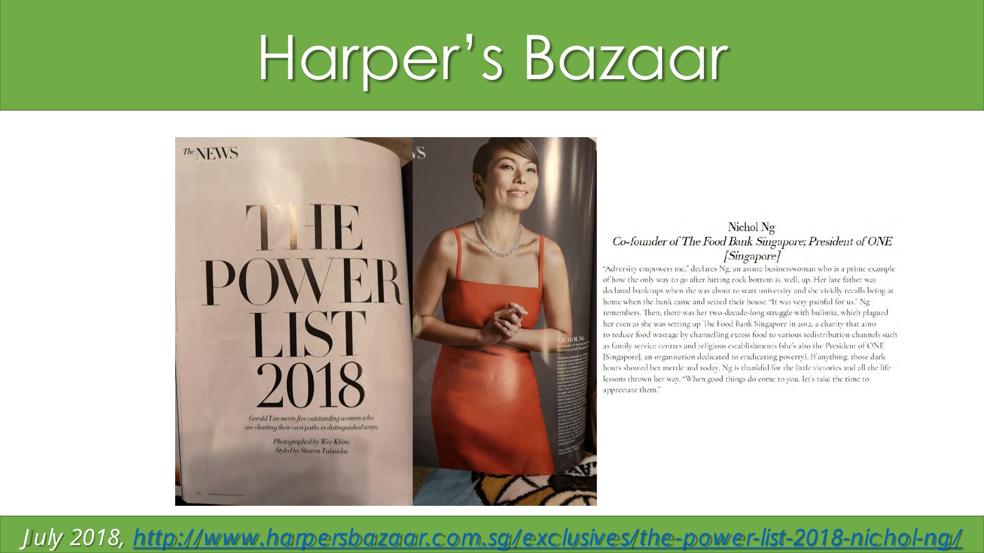 Harper's Bazaar Power List 2018