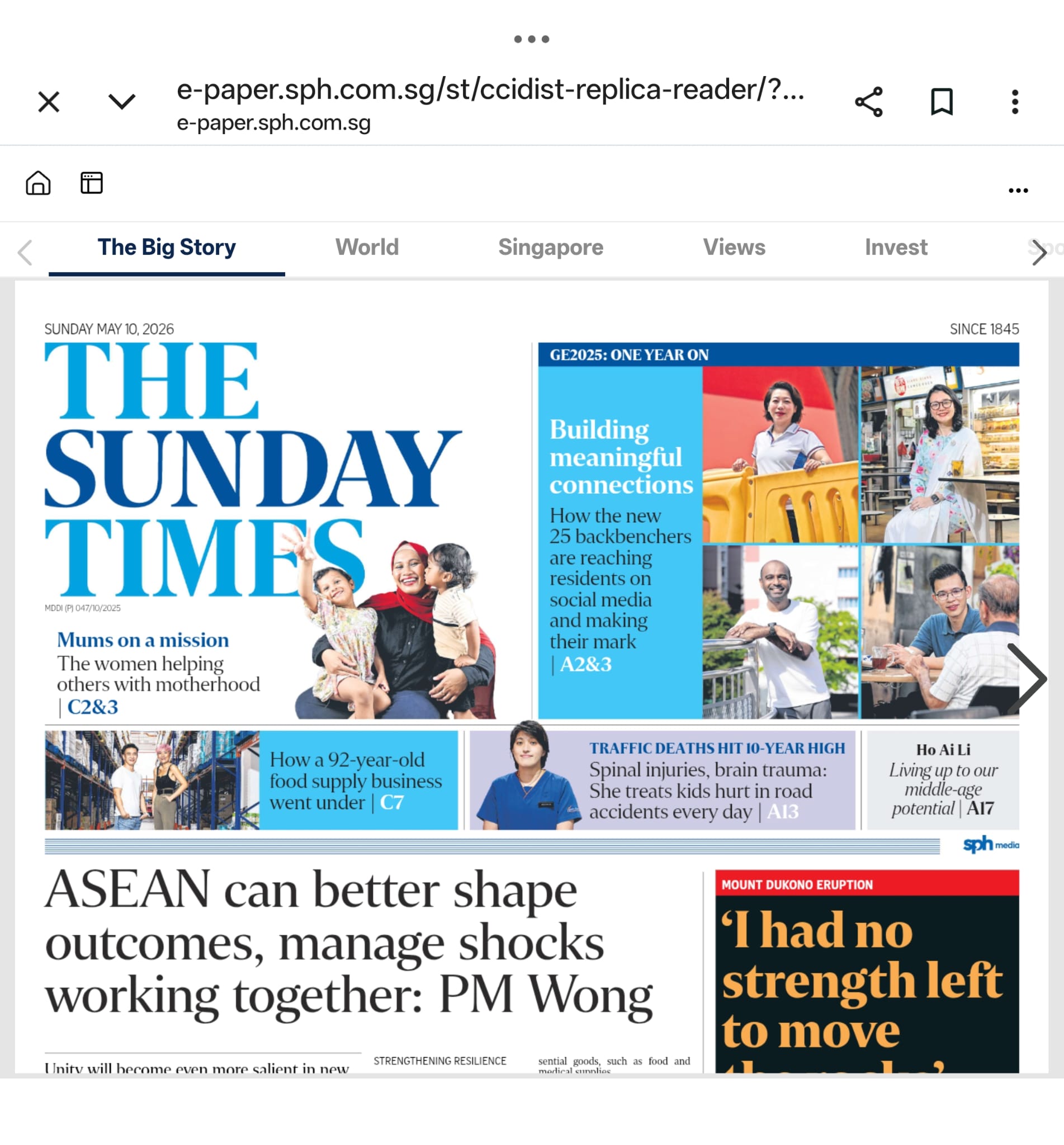 Sunday Times front page May 2026