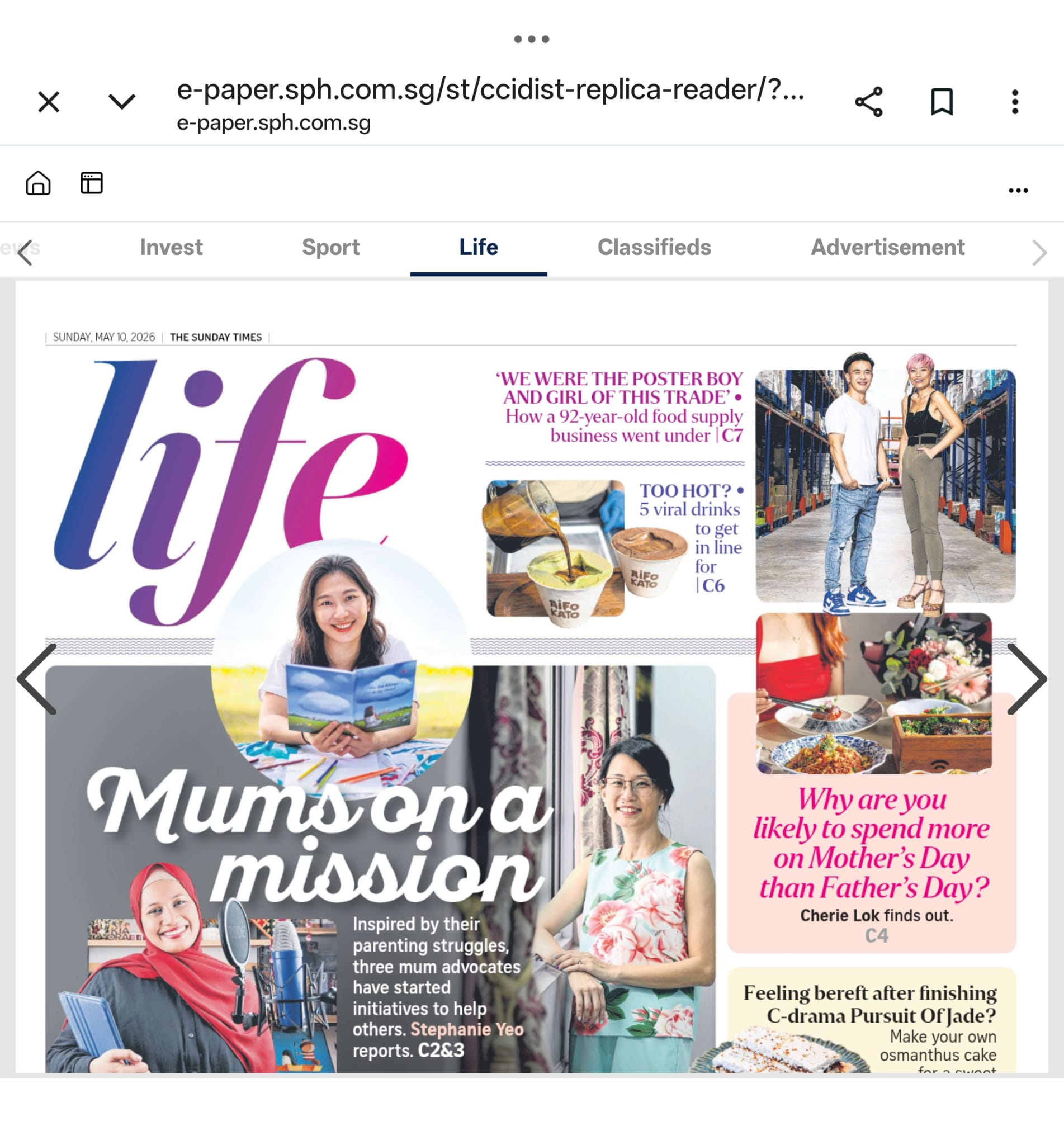 Sunday Times Life section May 2026